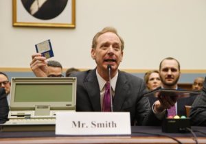 Brad Smith testifies on Capitol Hill.