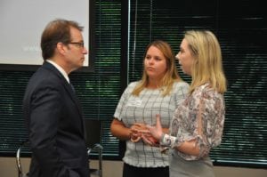 Rep. Roskam pictured with Abigail Groves and Courtney Harrell, account executives at IAMCP National Sponsor Robert Half Technology.