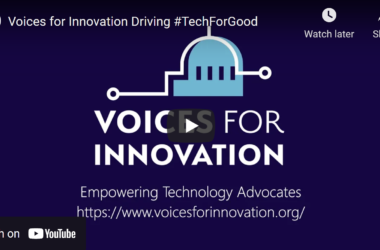 Screen capture of video highlighting Voices for Innovation.